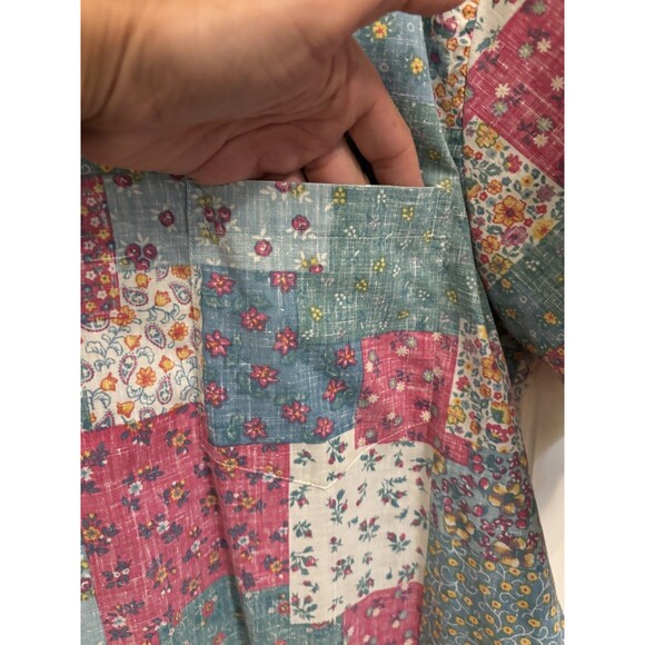 Reyn Spooner Men XL Hawaiian 1/4 Button Shirt Commemorative Classics patch work - Picture 7 of 10